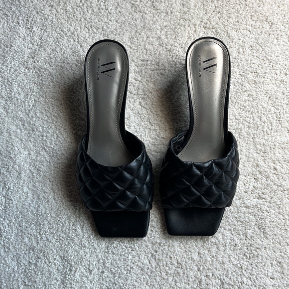 Black Worthington Open-toed Heels - Size 9 - Picture 6 of 8